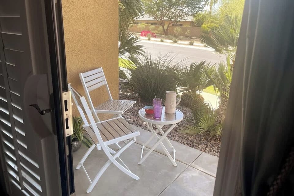 enjoy morning coffee or afternoon snack from the bedroom