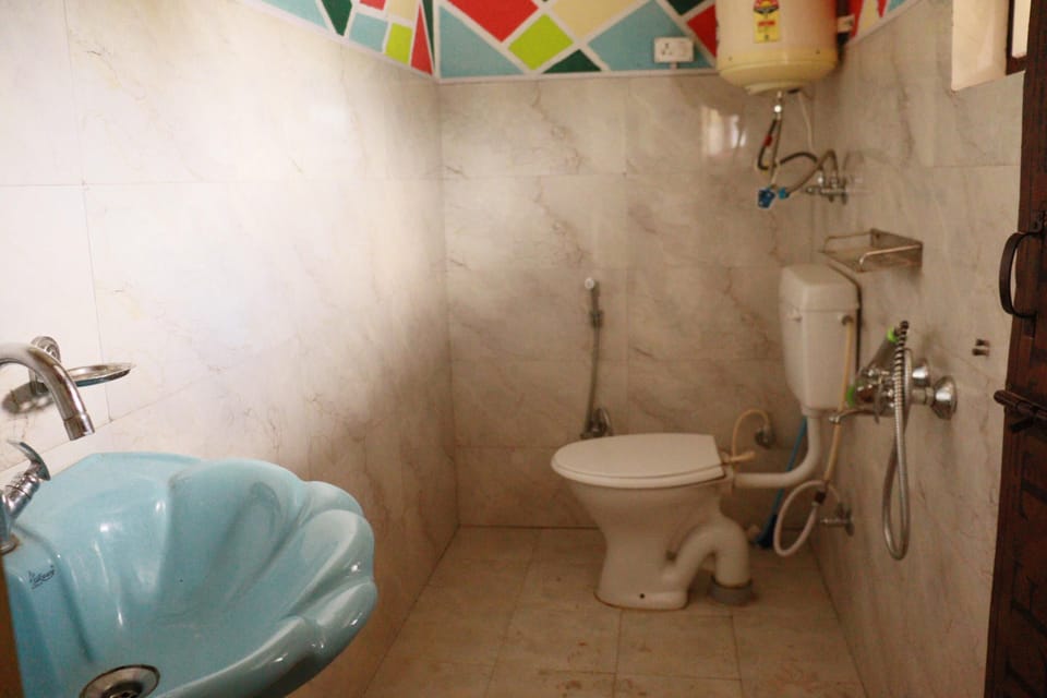Slippers, towels, soap, toilet paper