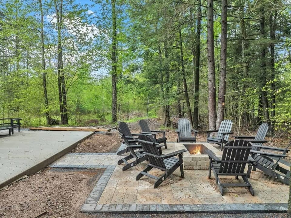 Fire Pit Gathering Area Surrounded by Nature