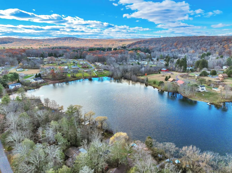 Beautiful Lake and Mountain Views from Above