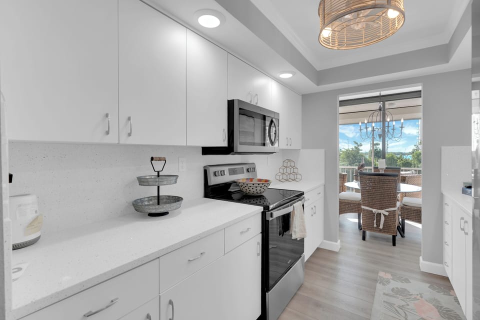 Kitchen to prepare meals at your Fort Myers Beach monthly rental