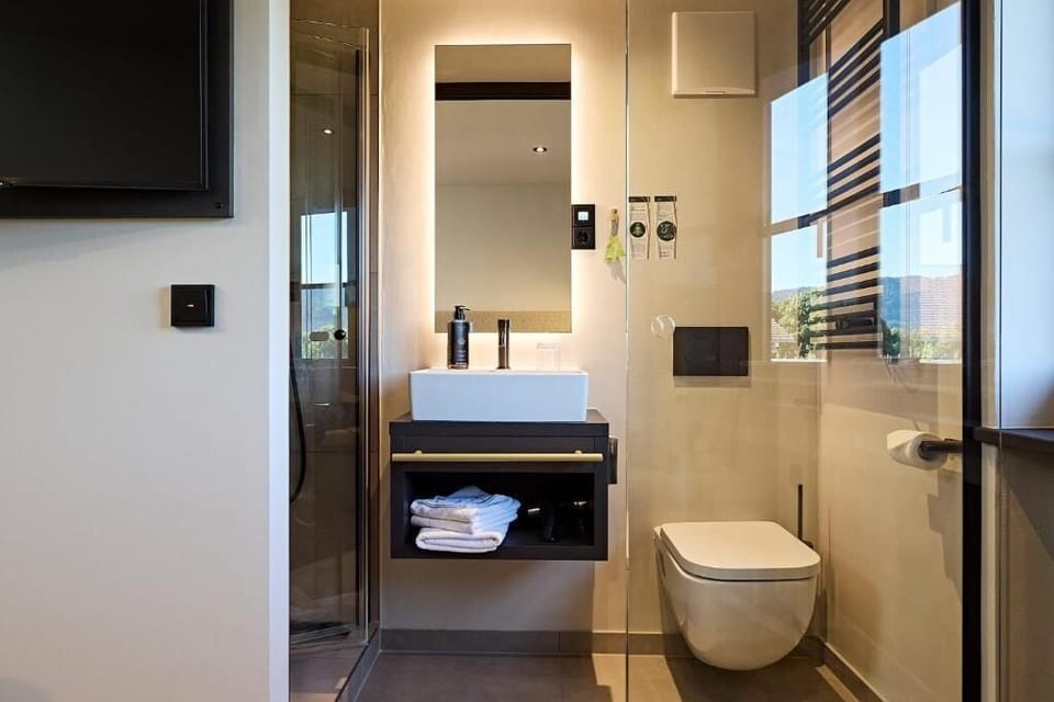 Classic Single Room | Bathroom | Shower, hair dryer, towels, soap
