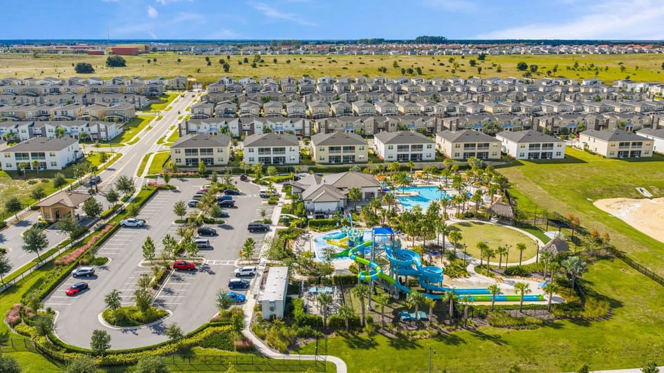 Stunning aerial view of Champions Gate Resort — paradise from above.