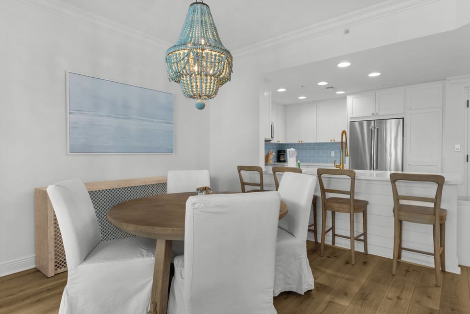 Dining table with seating for four