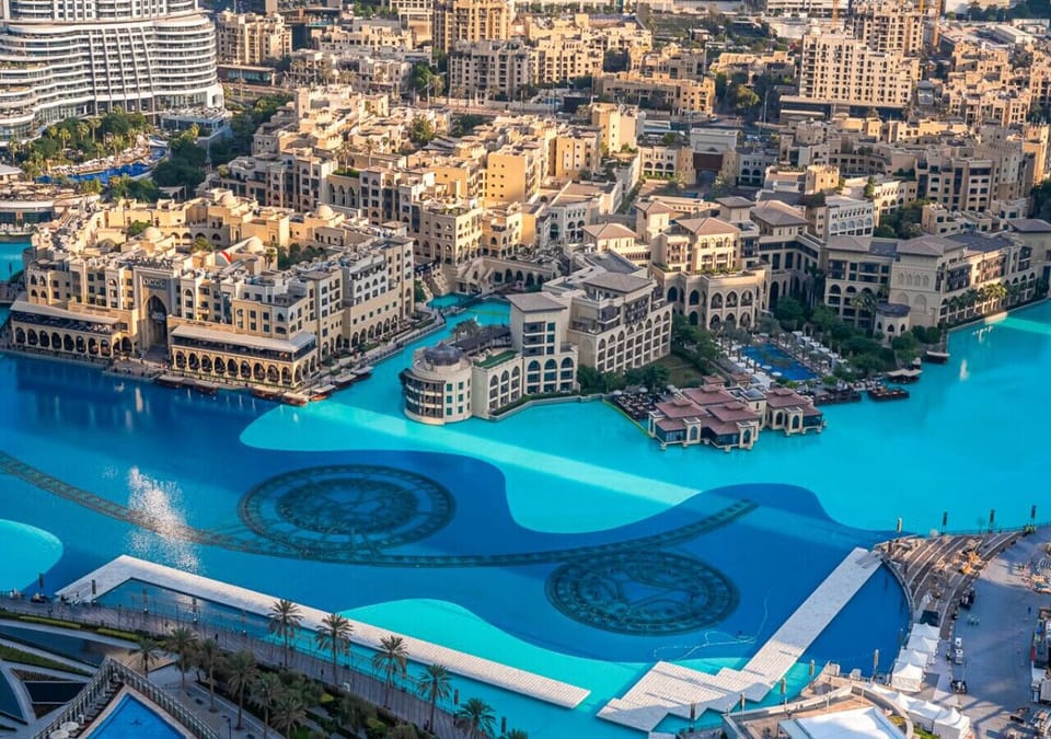 Breathtaking views of Old Town Island and the iconic Dubai Fountain below.