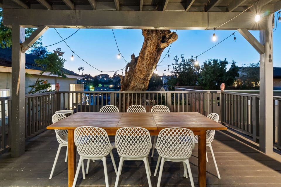 Outdoor dining made for slow meals and good company