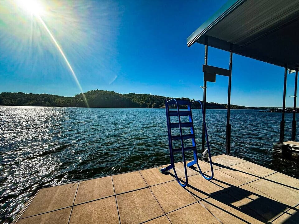 Swim or sunbathe right off the dock
