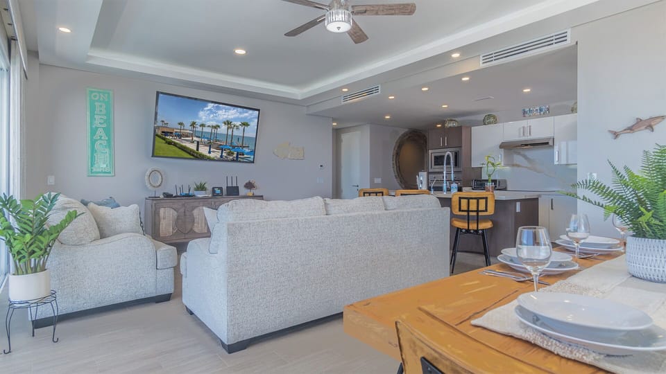 Condo, Multiple Beds, Balcony, Ocean View (Encantame Towers Viento 405) | Living area | 42-inch flat-screen TV with digital channels