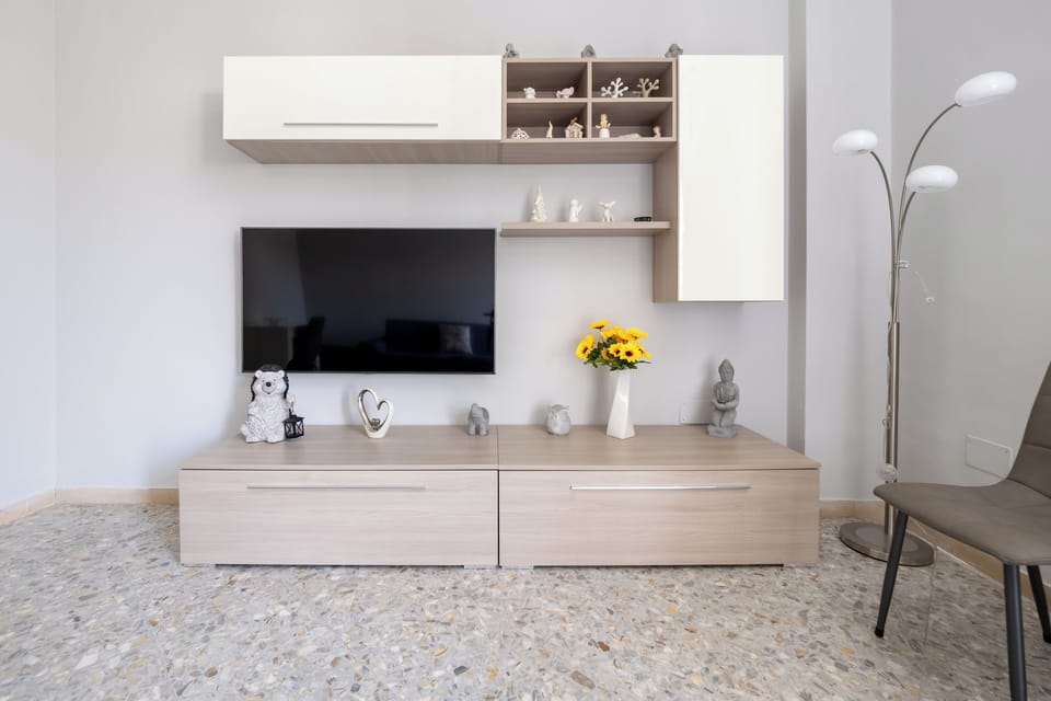 Comfort Apartment, Balcony, City View | Living area | 46-inch Smart TV with digital channels