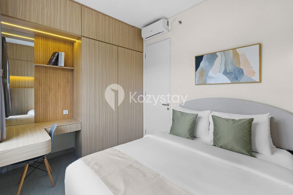 Apartment, 2 Bedrooms, Garden View | In-room safe, desk, laptop workspace, iron/ironing board
