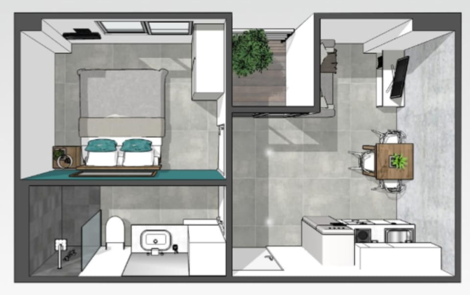 Apartment, 1 Bedroom, Balcony | Floor plan