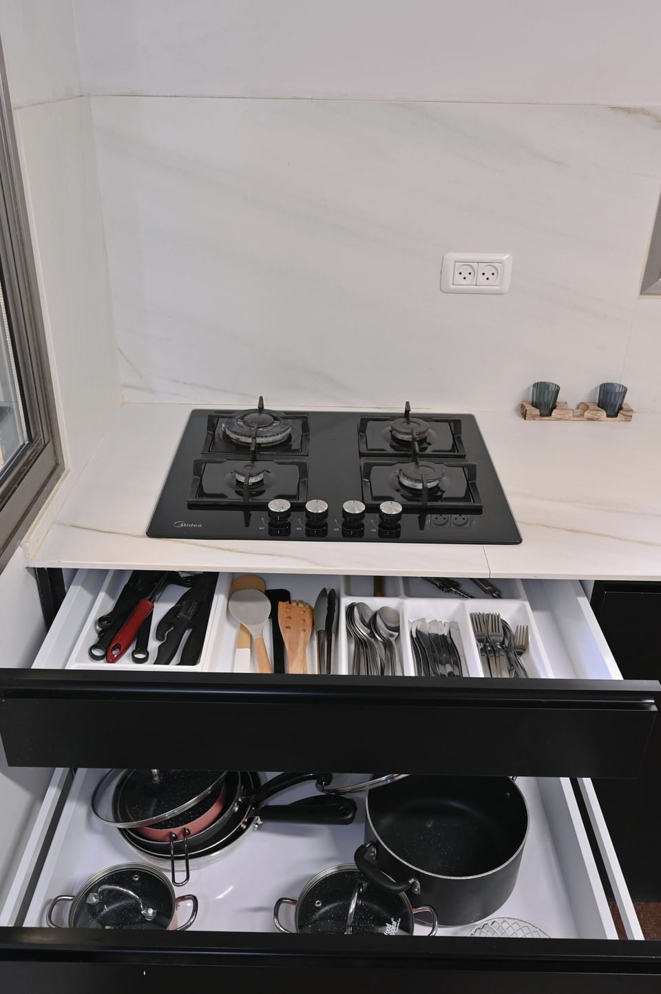 Shared fridge, shared microwave, highchair