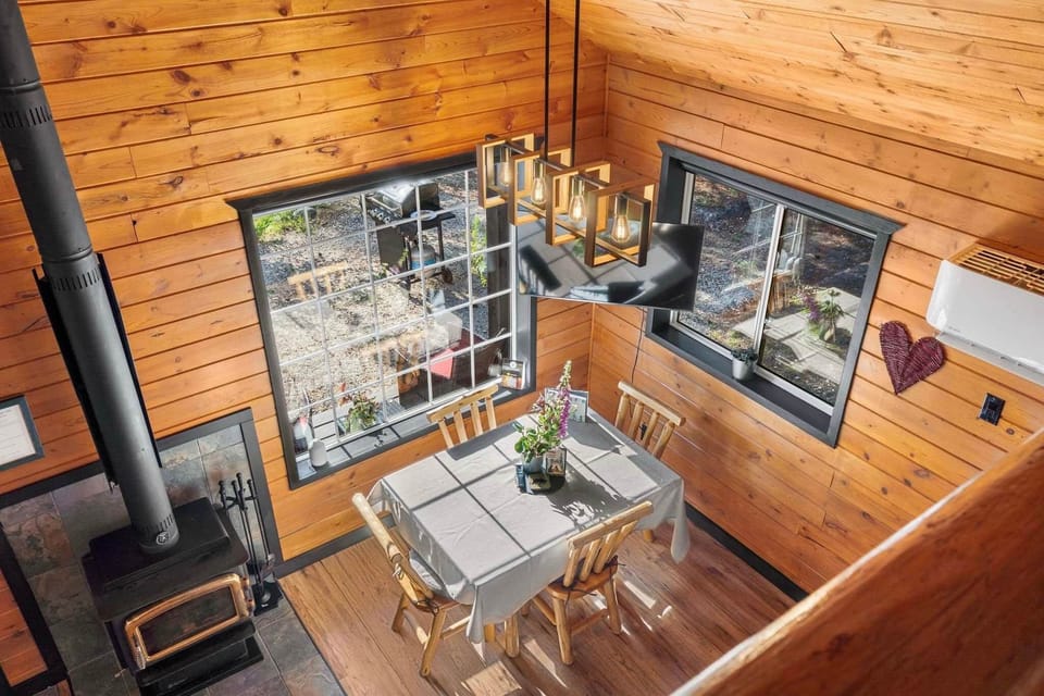 Wood fire cabin logs renovated new best