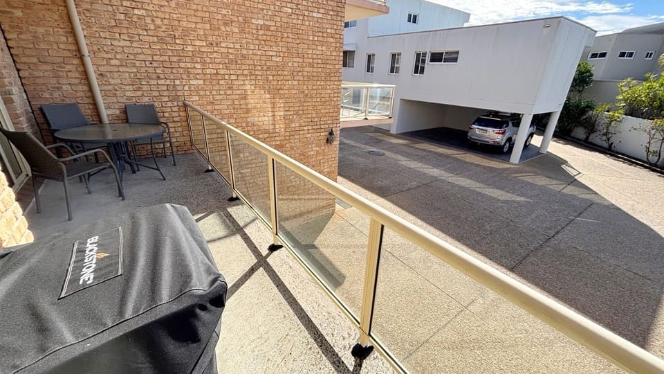 Private balcony/outdoor dining. 