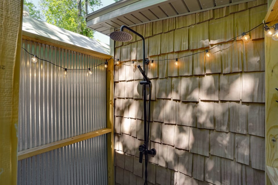 Wash all your worries away in the outdoor shower!