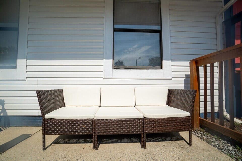 Enjoy morning coffee or evening drinks on the outdoor patio
