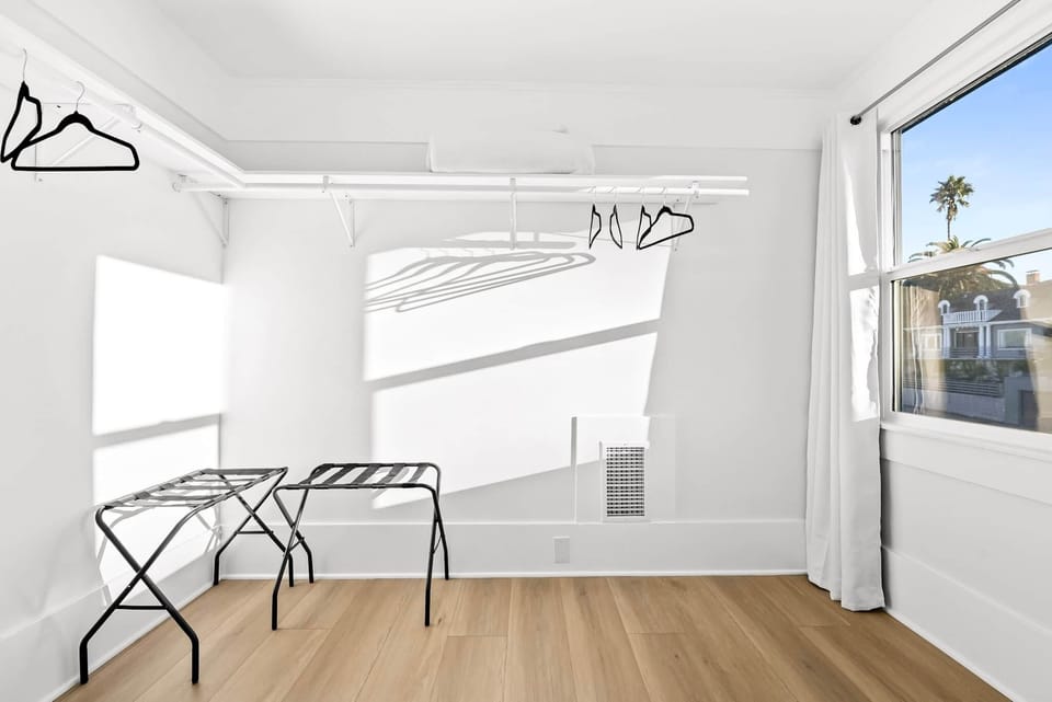 Ocean beach primary suite with water views