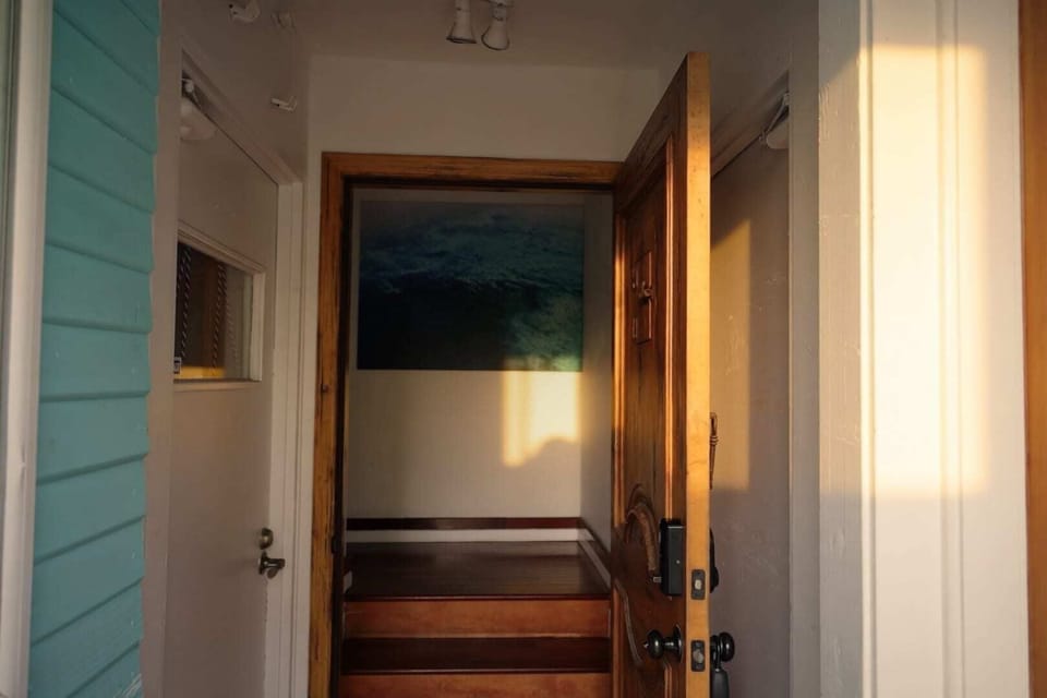 Our main door features the vintage touch of the house.