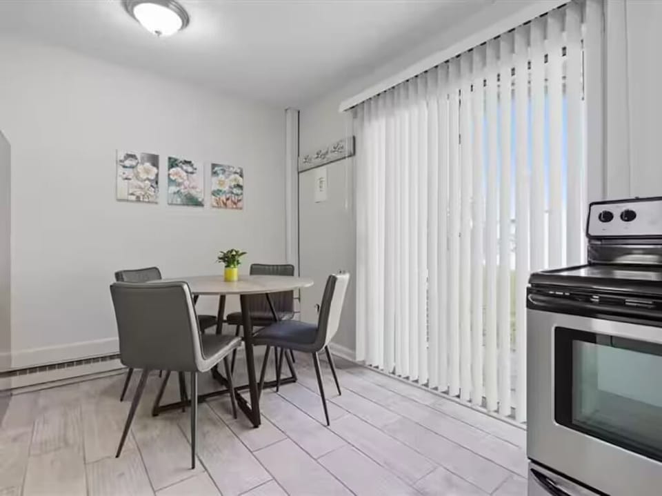Bright dining space ideal for family breakfasts or romantic dinners.