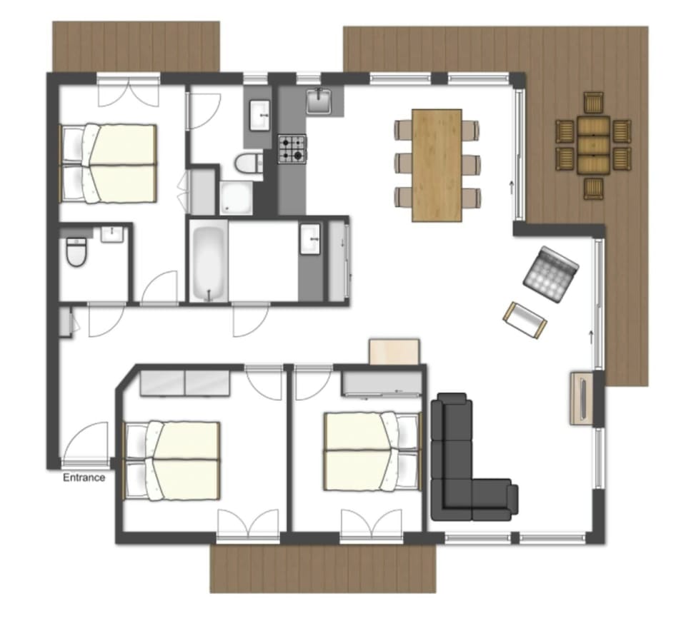 • Apartment floor plan approx 90m2 •