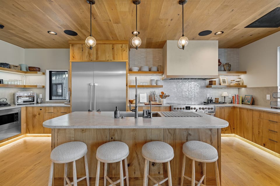 Chef’s kitchen built for real cooking, holidays, and big group dinners.
