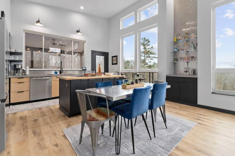 dining and kitchen