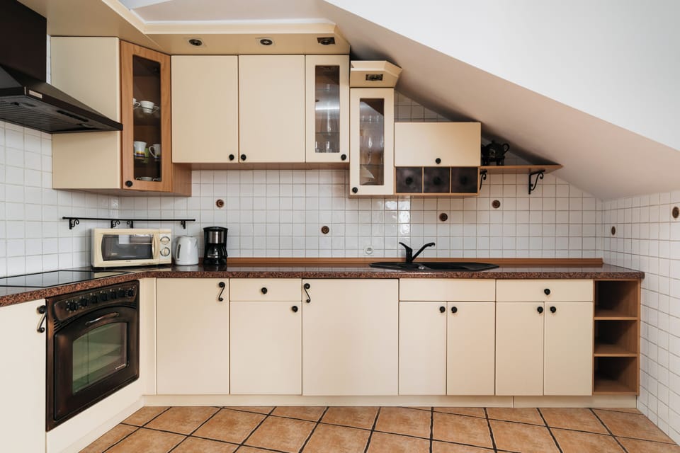 Apartment, City View | Private kitchen | Electric kettle, toaster