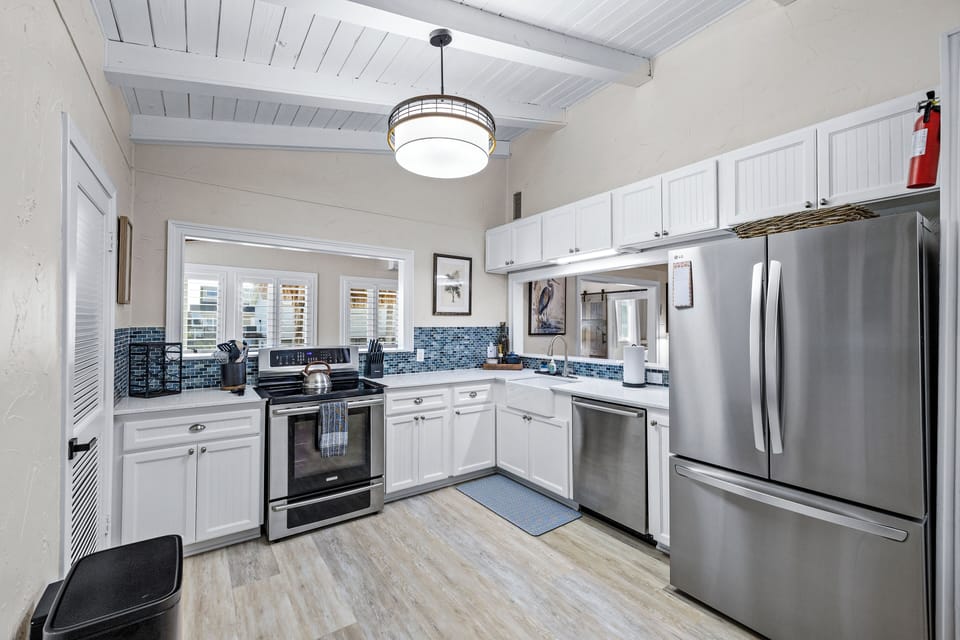 Fully stocked kitchen