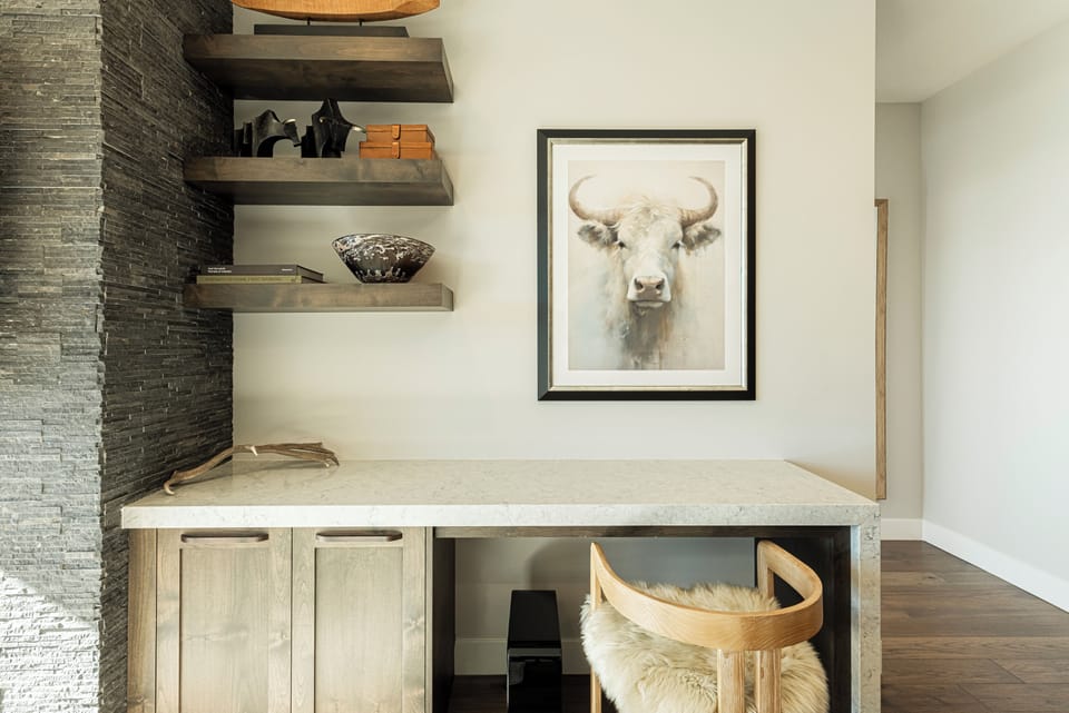 Desk nook for remote work