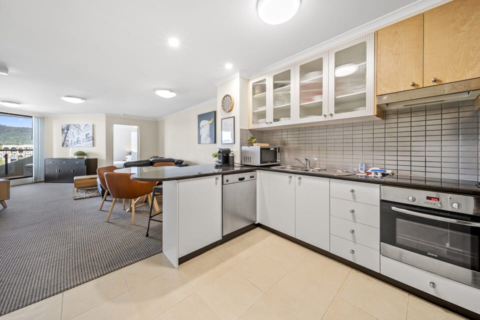 Apartment | Private kitchen | Fridge, microwave, oven, stovetop