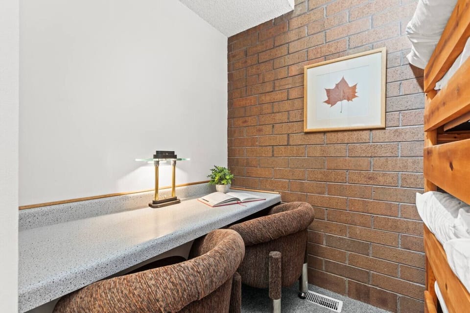 Whether you’re working remotely or writing postcards home, the bunk room’s large desk has you covered