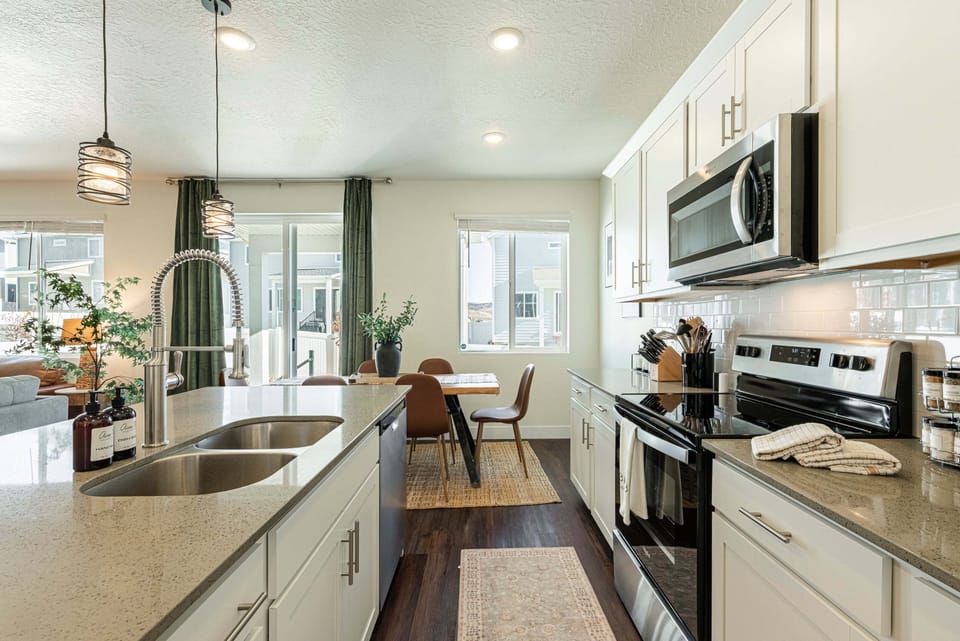 Kitchen leading to dining room