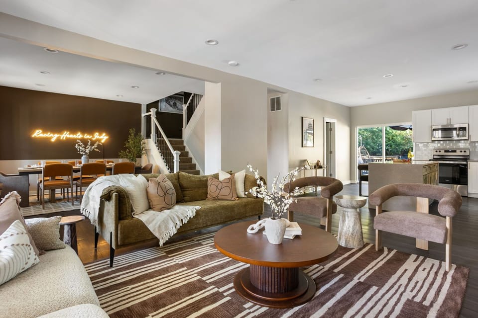 With an open living space, this home is perfect for families and groups!