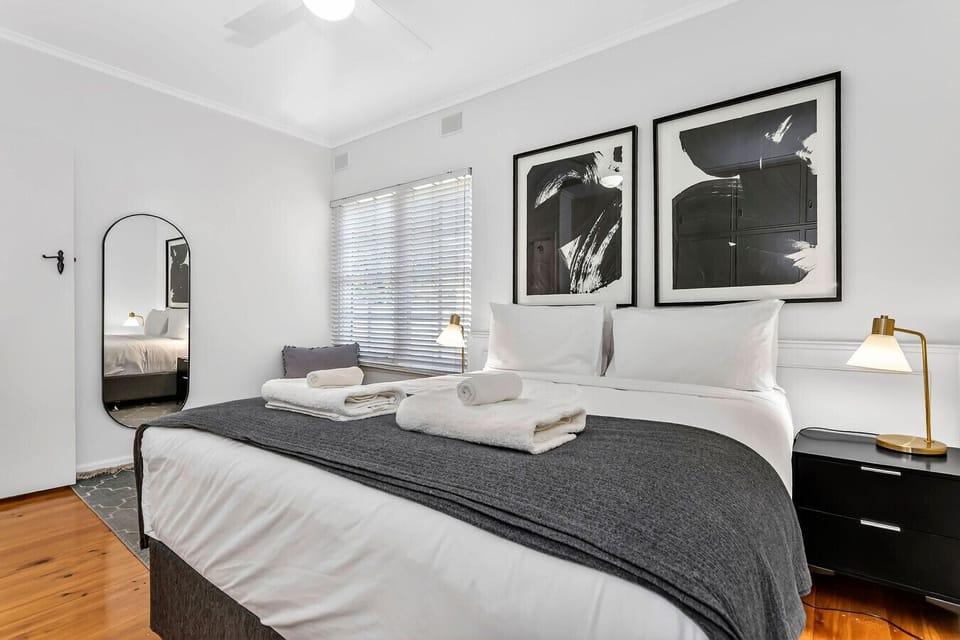 Fresh, airy bedroom styled with comfort in mind so you can settle in straight away.