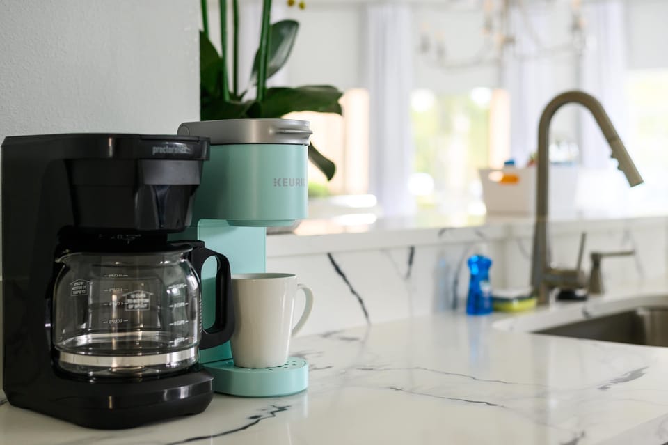 Brew fresh coffee each morning before heading out for another Orlando adventure.