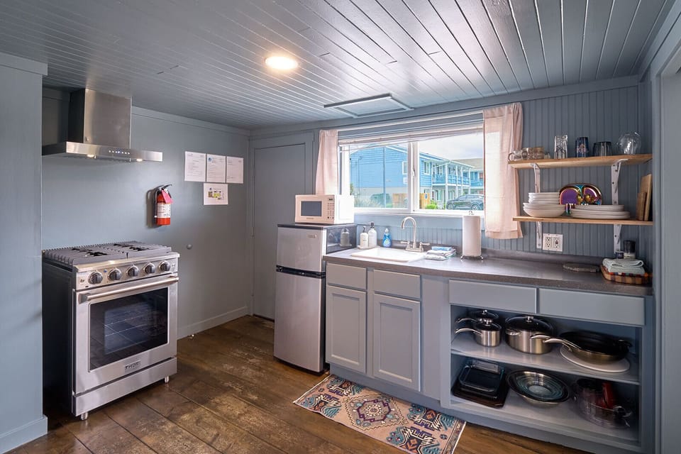 Fully equipped kitchen designed for guest convenience.
