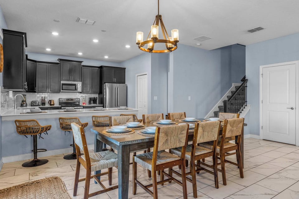 Dinning table with seating for 8 