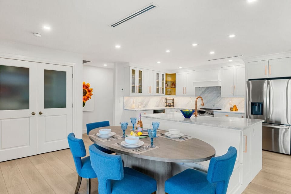 Share meals and stories around this inviting dining space