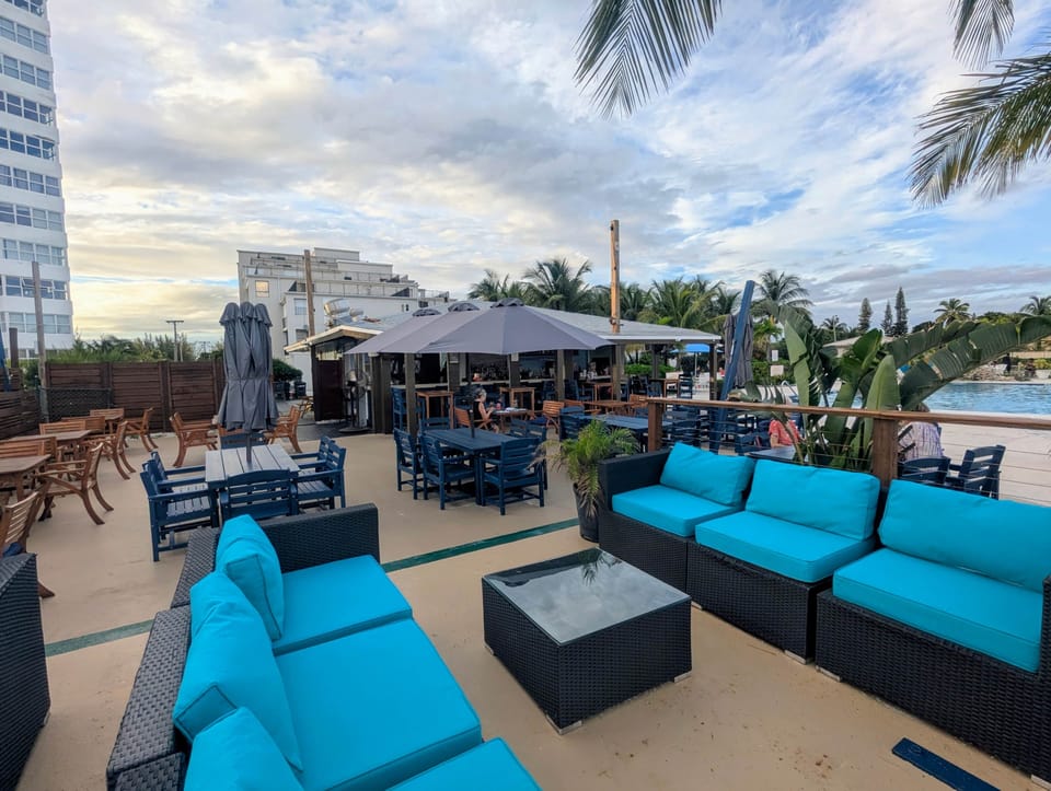 Social seating by the beach