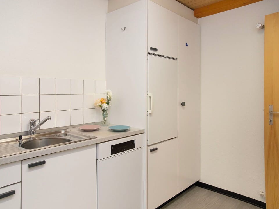 Kitchen, Countertop, Kitchen Sink, Interior Design, Kitchen Appliance, Sink, Cabinetry, Major Appliance, Plumbing Fixture, Flooring