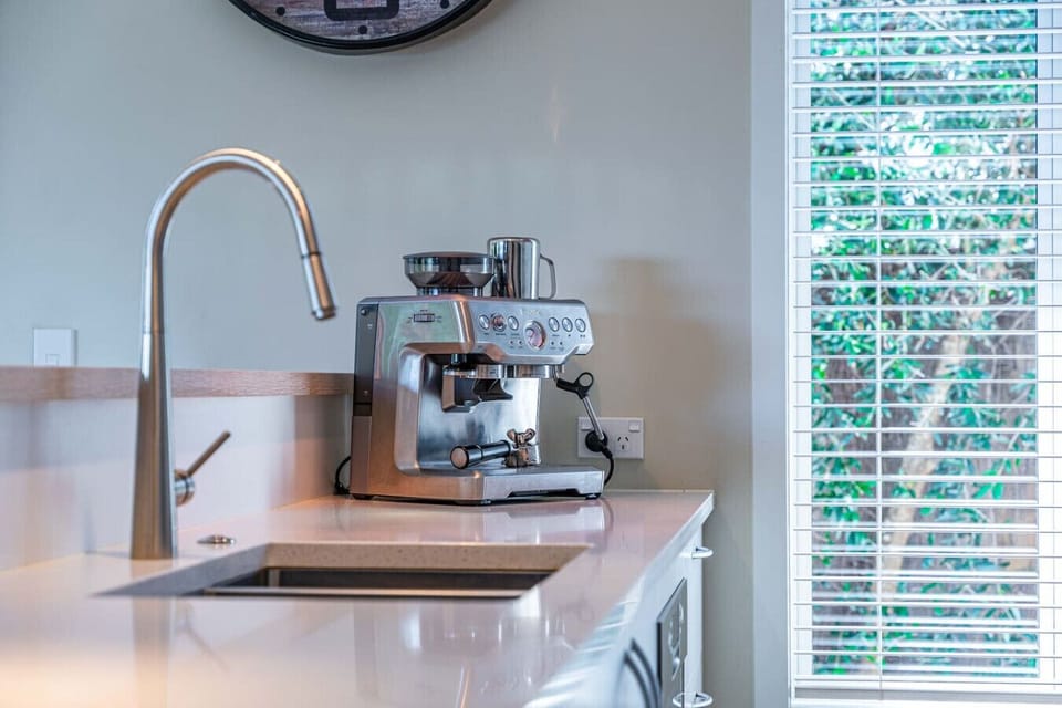 Coffee machine in kitchen