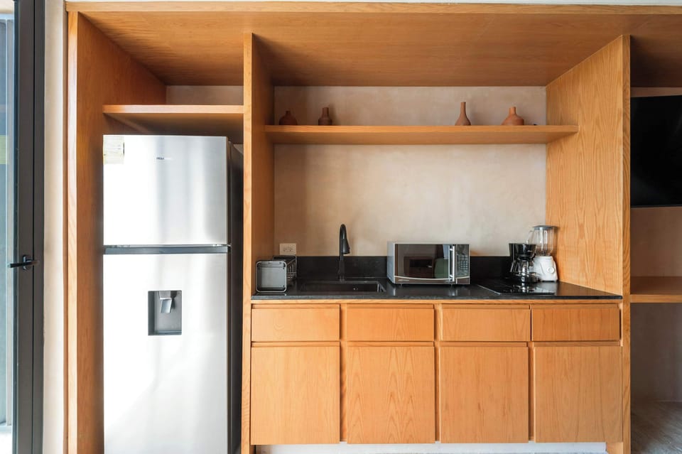 Kitchen with basic cooking items 
