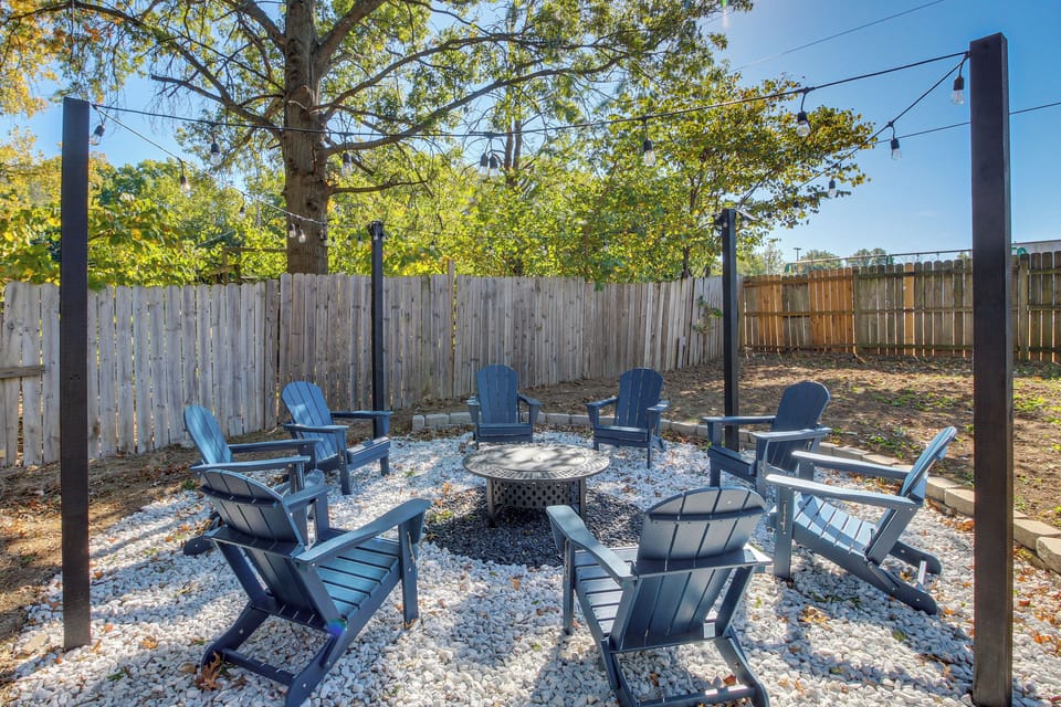 Fenced Backyard | Fire Pit Area
