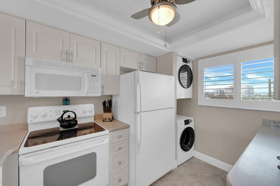 Fully equipped kitchen at your beachfront rental