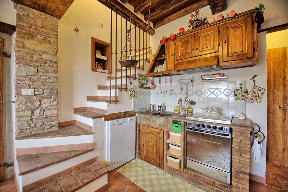 Panoramic House, 2 Bedrooms | Private kitchen | Full-size fridge, microwave, oven, stovetop