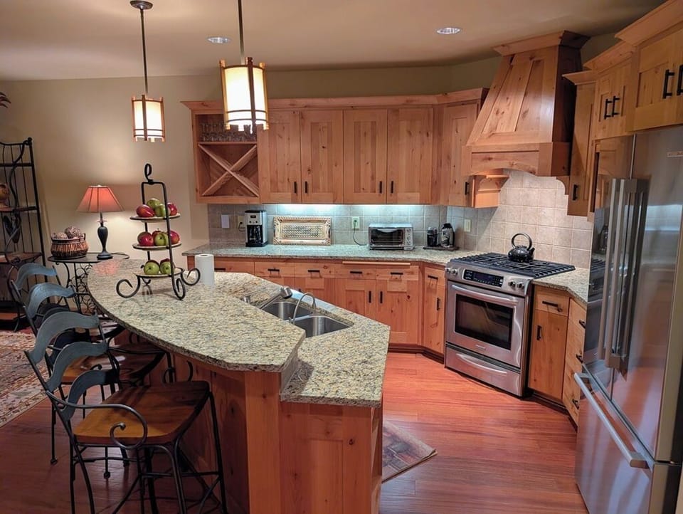 Fully equipped kitchen stocked with everything you need to craft delicious meals for your group