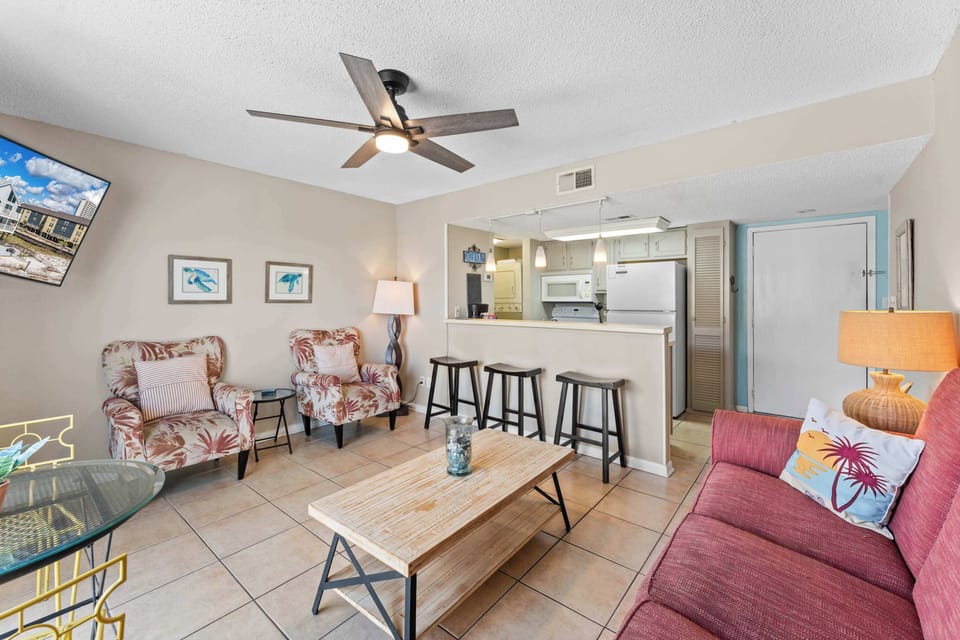 Plenty of seating and space to relax while watching cable TV or streaming your favorite show.
