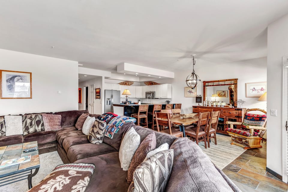Open layout keeps everyone connected — no separate rooms, no disconnect