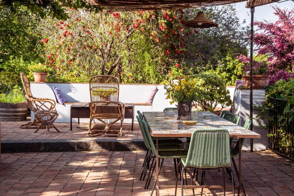 The lovely terrace.