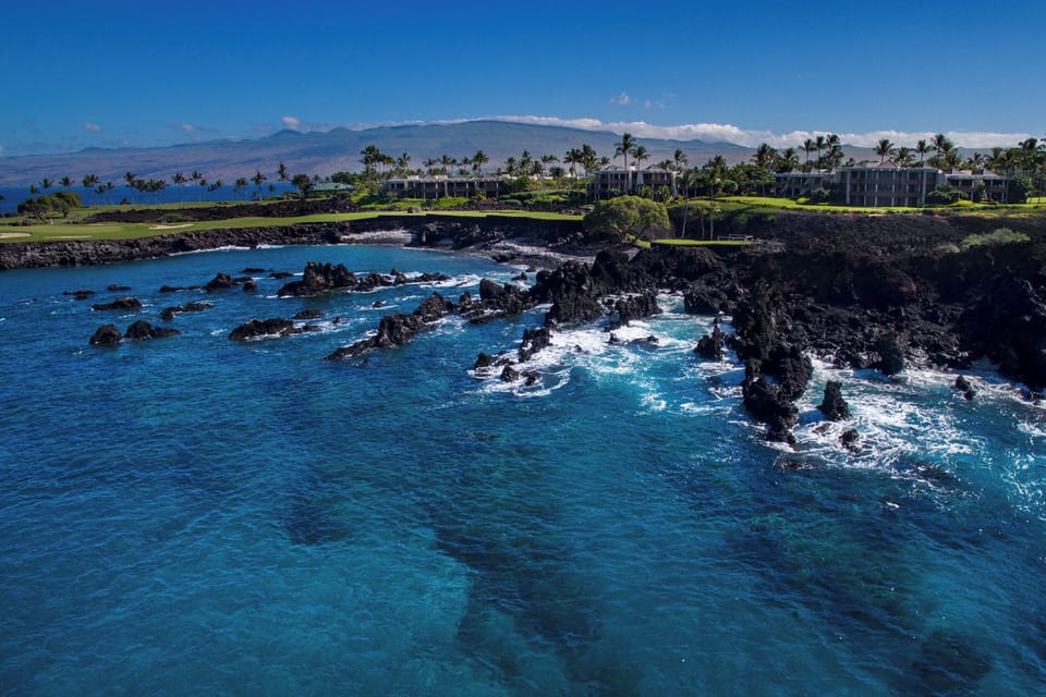 Watch the waves crash against the rugged coastline that fronts Mauna Lani Point. Look for whales during the winter months!